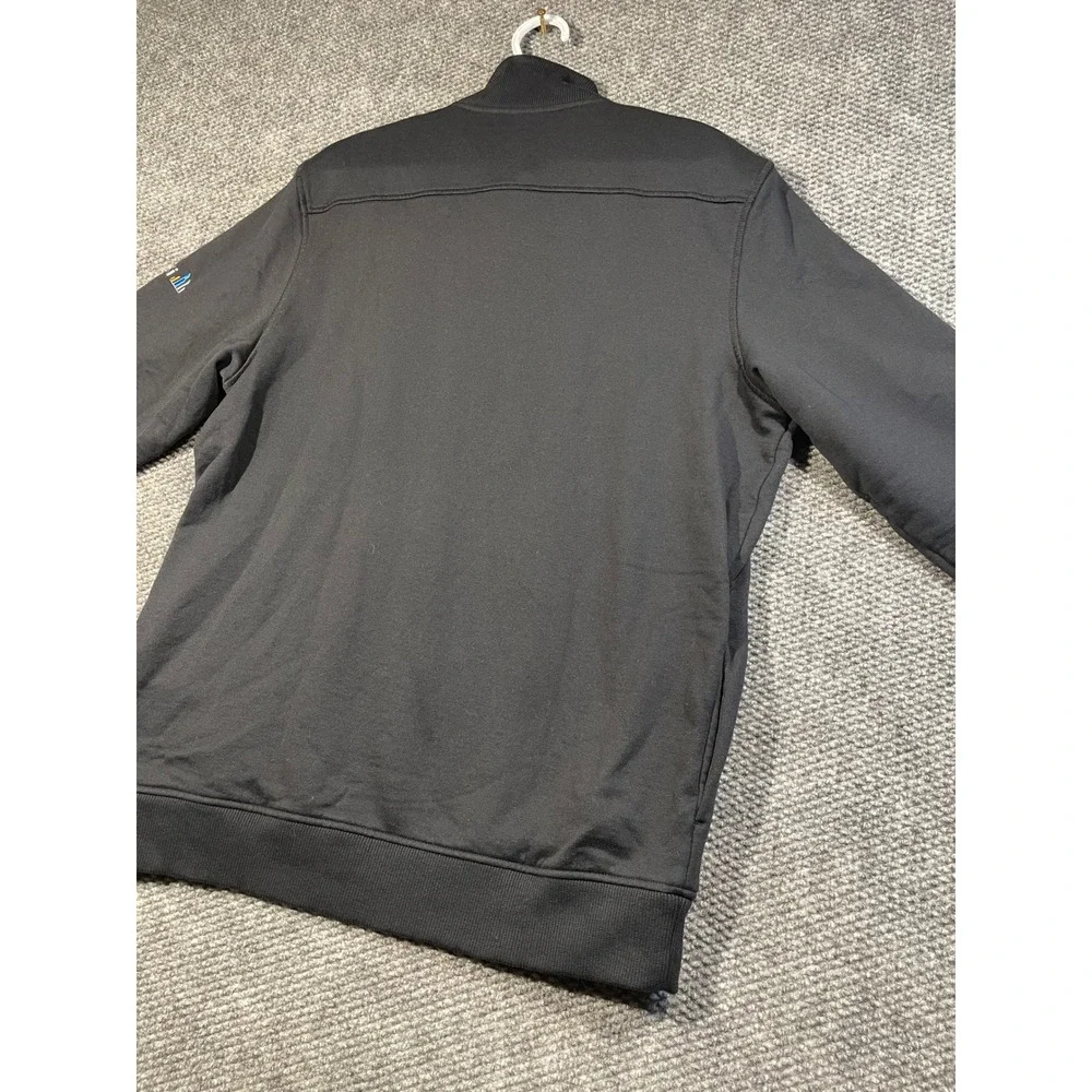 TravisMathew‎ Mens XL Black Quarter Zip Pullover Crexi Logo Golf Sweater